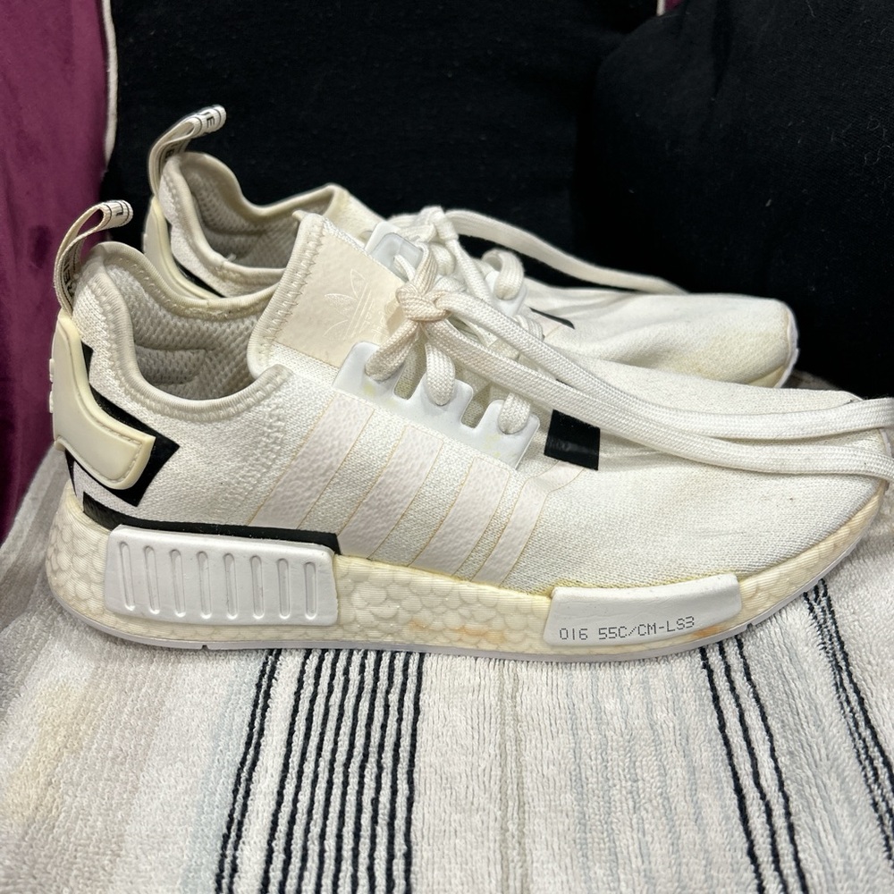 Adidas NMD R1 Cream and Black Sneakers
